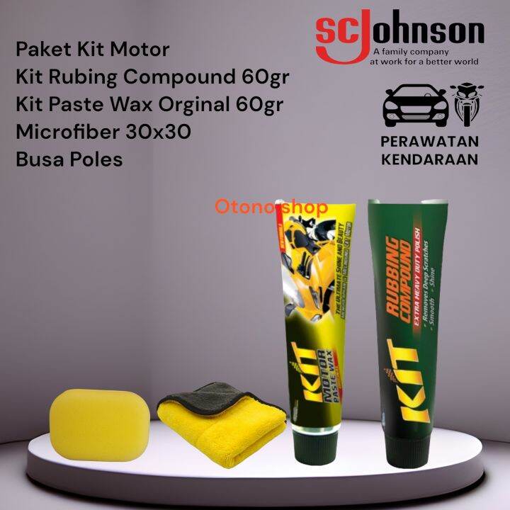 Paket Kit Wax Kit Paste Wax Original Kit Rubbing Compound Lap Microfiber Busa Poles Lazada