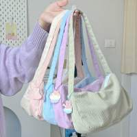 carryme-shoulder bag ?กระเป๋าสะพายข้าง/กระเป๋าลูกฟูก/กระเป๋าสะพายไหล่/มีซิป มีซัป แถมตัวห้อยอคริลิคค่ะ??