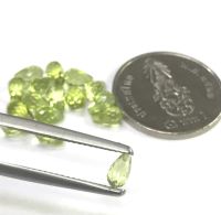 Peridot 5x3mm หยดหินธรรมชาติ 100% ไม่เผา Peridot 5x3mm drops 100% natural gemstone