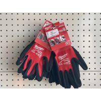 Milwaukee ถุงมือ กันบาด Cut Level 1 Dipped Gloves (สีแดง/ดำ) ถุงมือ กันบาด กันของมีคม