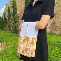 HB 07 กระเป๋าพลีทถือ รุ่นดอกไม้ขนาด 9"x11"x2" (+สาย6-7")