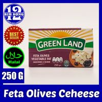 Feta Olives Cheese ( Creamy and Can Cut Into Cubes )   - 250 G /&amp;/   جبنة فيتا بالزيتون كريمى قابلة للتقطيع  { EXP Date: 22 / 03 / 2023 }