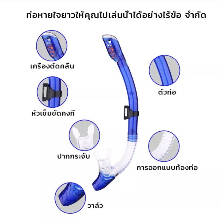 หน้ากากดำน้ำ-แว่นตาดำน้ำ-snorkel-ของใหม่-พร้อมส่ง