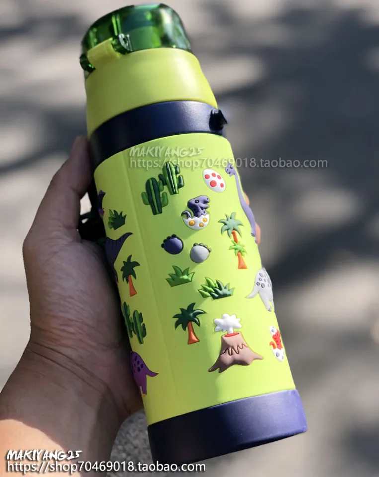 Japanese skater children's dinosaur stainless steel thermos cup