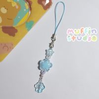 Blue Bobby Keychain พวงกุญแจ​ลูกปัด​ สาย​ห้อย​โทรศัพท์​ รุ่น​สีฟ้า