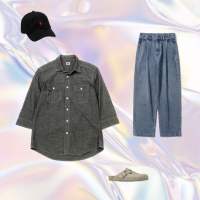 uniqlo ( chambray shirt )