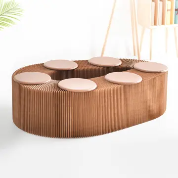 Folding kraft paper discount stool