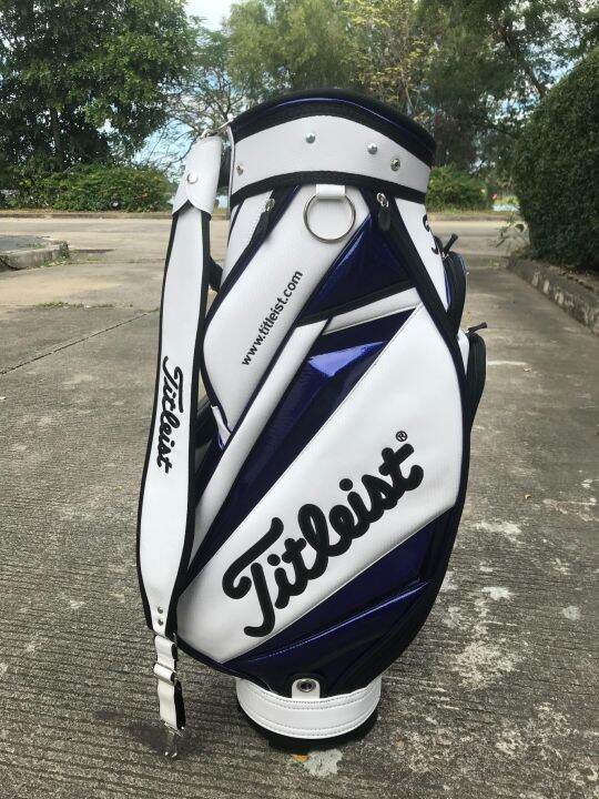 ถุงกอล์ฟ-titleist-ขนาด9-นิ้ว-หนังpvc-ลายเคฟล่า