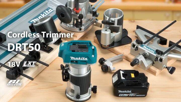 MAKITA DRT50ZJX9 DRT50Z 18V Cordless Trimmer Router 6 mm 1 4