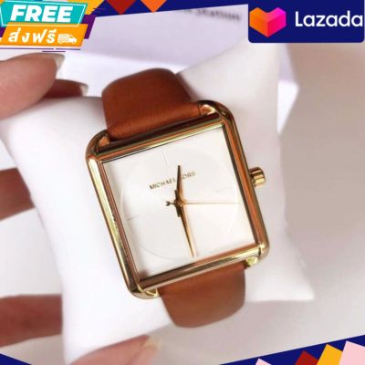 นาฬิกาข้อมือผู้หญิง Michael Kors Watch  สายหนังสีน้ำตาล  32 mm