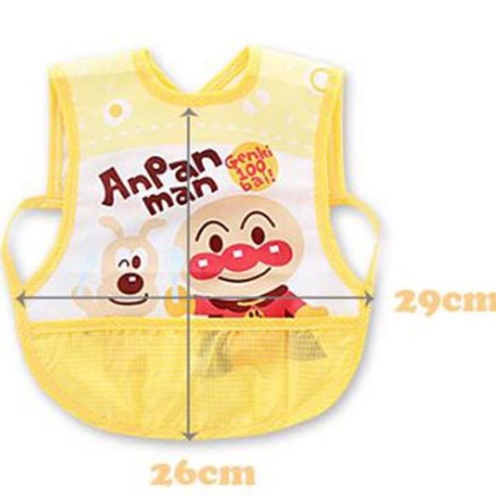 anpanman-ผ้ากันเปื้อนเด็ก-ผ้าซับน้ำลาย-ผ้ากันน้ำลาย-ผ้ากันเปื้อนอันปังแมน-1-ชิ้น-สีแดง