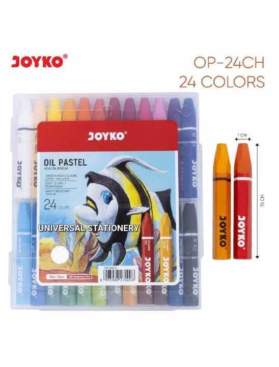 Crayon Joyko 24 warna OP24S / Joyko Oil Pastel Case 24 Warna (Random