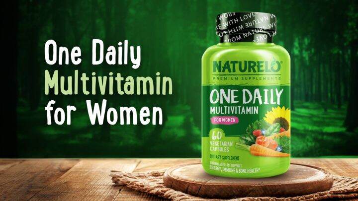 NATURELO One Daily Multivitamin for Women - Vegan Friendly, Plant-Based ...