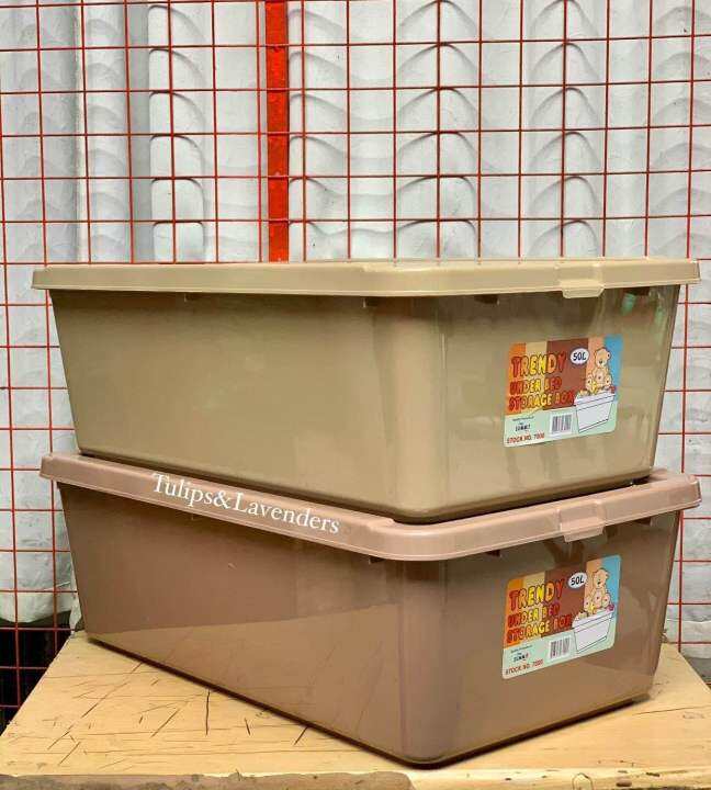 TRENDY UNDERBED STORAGE BOX 50LITER Lazada PH