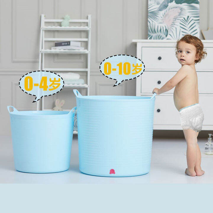 Baby Bath Bucket Children Shower Bucket Bath Bucket round Bucket Bath