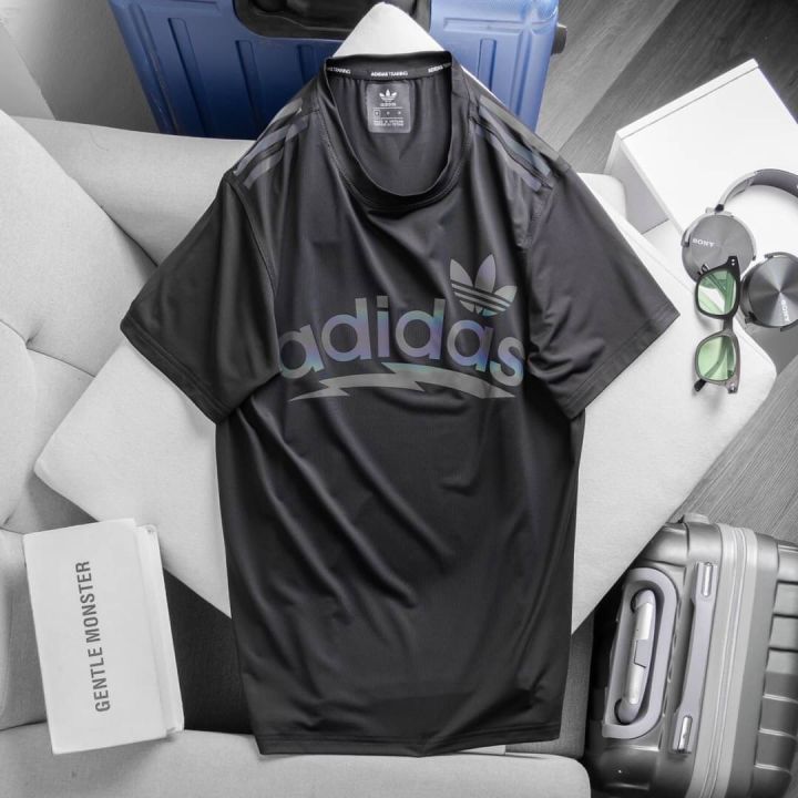 adidasของแท้-สินค้าพร้อมส่ง-เสื้อ-ผ้าเบา-ไม่หด-ไม่ย้วย-เสื้อยืดคอกลมสีพื้น-ชุดกีฬาลำลองผู้ชาย