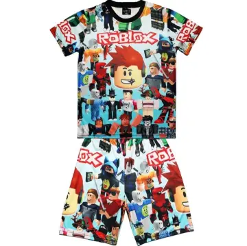 Kids Terno Roblox T-shirt for Girls Game Cartoon Print Shirt