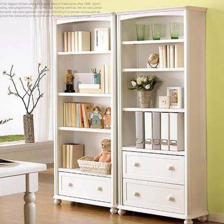 Wood Bookcase Locker Display Storage Children Students White