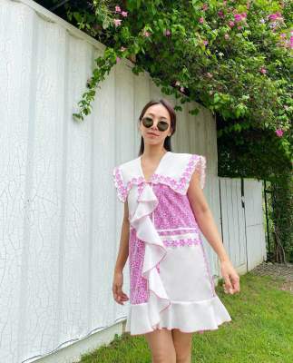 HOLIC080 //Cotton Lace Mini Dress พร้อมส่ง