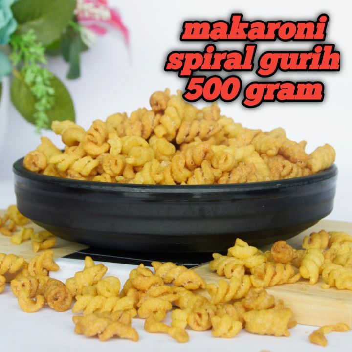 Makaroni Spiral Gurih 500 Gram Afif Jaya Cemilan Renyah Gurih Dan