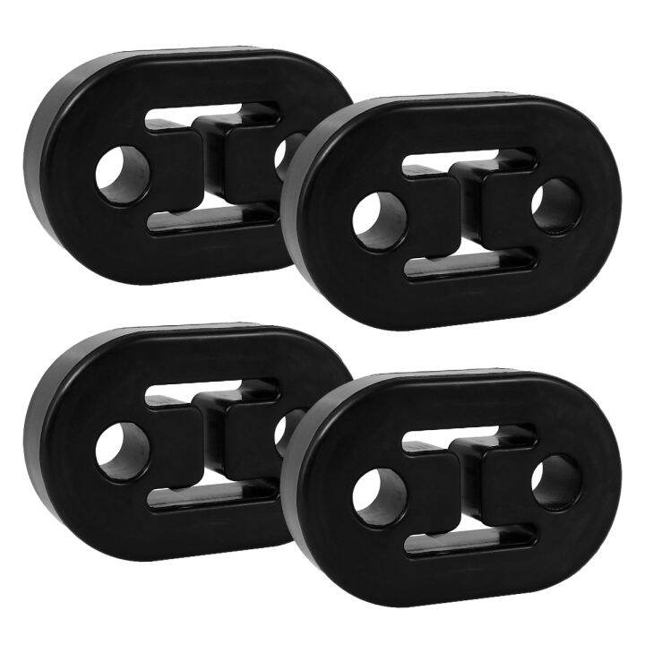 4 PCS Exhaust Hanger - Adjustable 2 Hole Rubber Mounts For Muffler & Exhaust Pipe