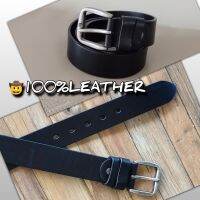 001 LEATHER 100% เข็มขัดหนังแท้ (หนังวัวฟอกสี) เข็มขัด