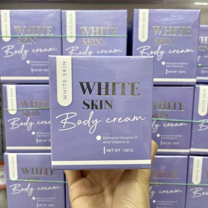 1แถม1-ไวท์สกินบอดี้ครีม-white-skin-body-cream-150-กรัม-แถมเซรั่มมะเขือเทศ