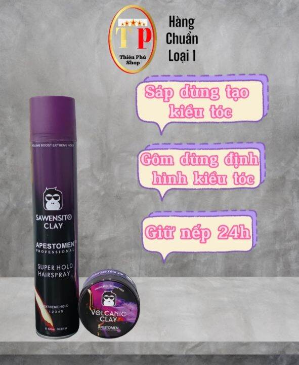 Combo Gôm Butterfly 320ml và sáp Loreal  Gôm Sáp Vuốt Tóc