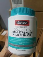 Swisse Ultiboost Odourless Wild Fish Oil 1500mg200/ 400 Capsules 1กระปุก exp 2/2024EPA 270 DHA 180