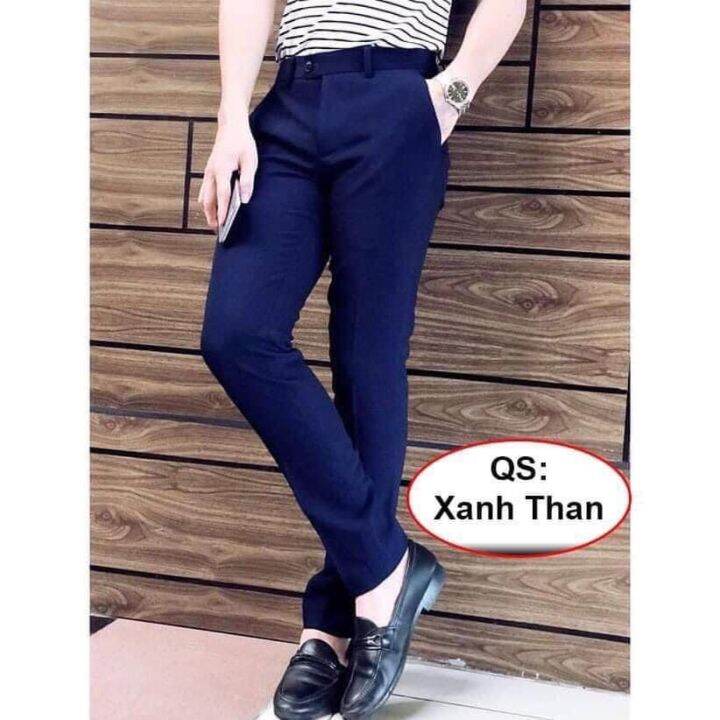 Quần âu nam, quần tây nam, quan au nam Màu Đen Tuyền loại cao cấp chất liệu  đẹp, mát chống nhăn | Lazada.vn