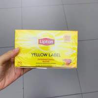 ชาดำ 100% Lipton Yellow label tea ลิปตันชาผงชนิดซอง ฉลากสีเหลือง นำเข้าจากอินโดนีเซีย