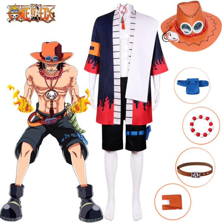 Anime One Piece Portgas D Ace Trang Phục Cosplay Ace Tay Ngắn Kimono Trang  Phục Quần Short Hóa Trang Halloween Đóng Vai | Lazada.Vn