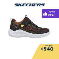 Skechers สเก็ตเชอร์ส รองเท้าเด็กผู้ชาย รองเท้าผ้าใบ Boys Hyper-Blitz Hydro-Tronix Shoes - 403861L-BKRD Water Repellent, Lightweight, Tuff-Tech