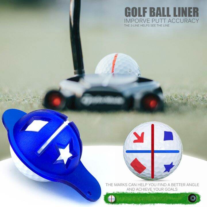 4 In 1 Cross Shape Golf Ball Liner Marker Template Marker Pen Golf