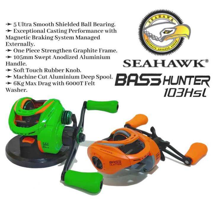 Seahawk bass hunter 103HSL bc reel Lazada