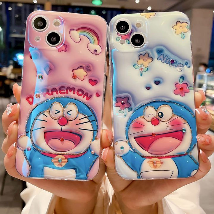 เคสoppo A79 5g A98 A78 A58 การ์ตูนโดราเอมอนน่ารักสามมิติซิลิโคนแบบนุ่ม