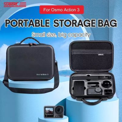 STARTRC Carrying Case for DJI Action 4/3 Camera Accessories Storage Case Osmo Action 3/4 Portable Hard Bag Handbags
