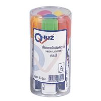 Q-BIZ คิวบิซ ปากกาเน้นข้อความ (คละสี) แพ็ค 6 ด้าม ปากกาหมึก ปากกา