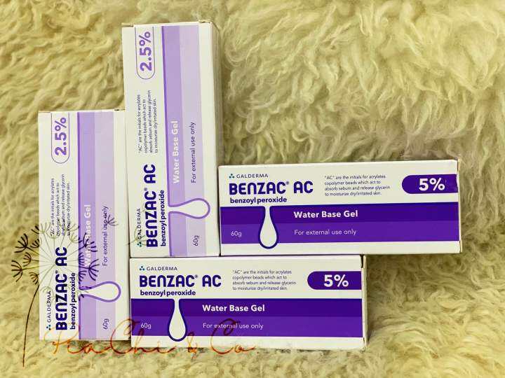 Benzac AC 60g waterbased gel Benzoyl peroxide 2.5 Mar 2025 5 Aug