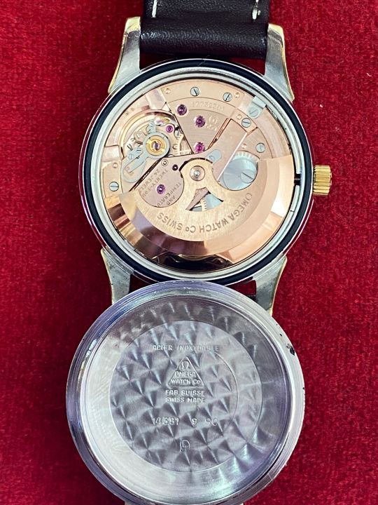 omega-automatic-chronometre-constellation-หอดูดาว-ขานก-ตัวเรือนทองหุ้ม-นาฬิกาผู้ชาย-มือสองของแท้