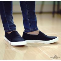 Thanyashoes รองเท้าผ้าใบผู้ชาย แบบสวม men slip on shoes รุ่น T-S016 men sneakers 41-45