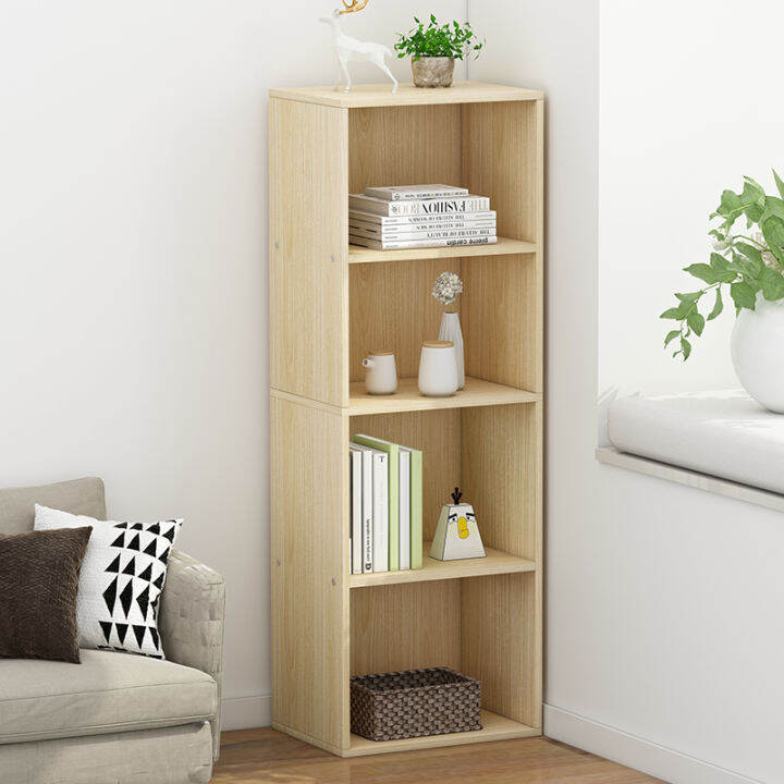 Bookshelf and Storage Shelf Floor Burlywood Storage Simple Small Book Storage