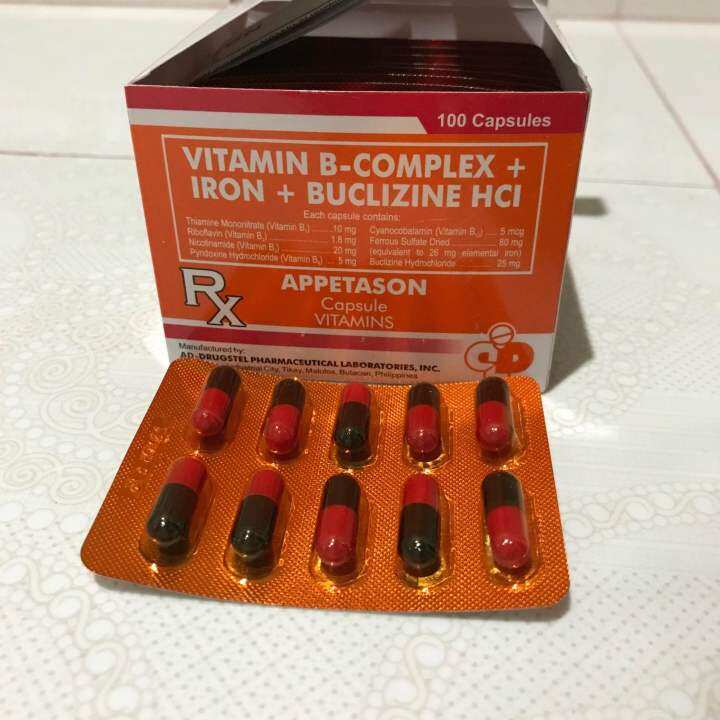 Appetason 10pcs./pad (Vitamin + Iron + Buclizine HCI