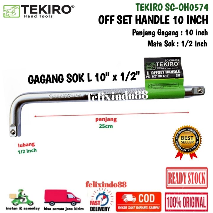 GAGANG KUNCI SOK L 10 x 1/2 INCH TEKIRO ORIGINAL OFFSET HANDLE / STANG ...