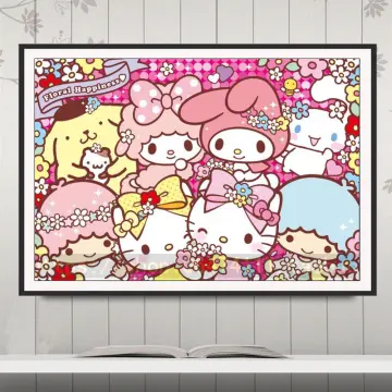 Hello Kitty Kawaii My Melody Cinnamoroll DIY Diamond Painting Photo Frame  Anime Sanrioed Girl Heart Handmade