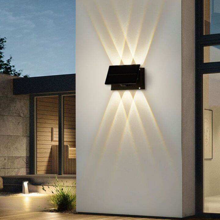 Solar Wall Lamp Outdoor Waterproof Ip65 Multi Color Automatic