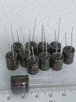 (แพ็ค10ตัว) CAPACITOR 47UF50V ELNA ขนาด10x12mm BP Cไม่มีขั่วบวกลบ 85C สีดำแถบทอง 47uf50v