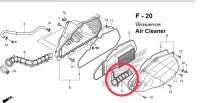 ท่อดักอากาศ PCX150 (2012-2017),Click125i ไฟหน้าธรรมดา แท้ศูนย์ฮอนด้า อะไหล่แท้ศูนย์ (17215-KZR-600)