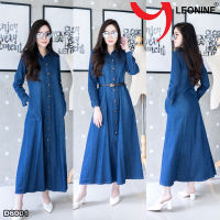 แม๊กซี่เดรสยีนส์, แซกยีนส์ยาว ,เดรสยีนส์ยาว,ชุดยีนส์ยาว,ชุดยีนส์ Dress Jeans Leonine D6001