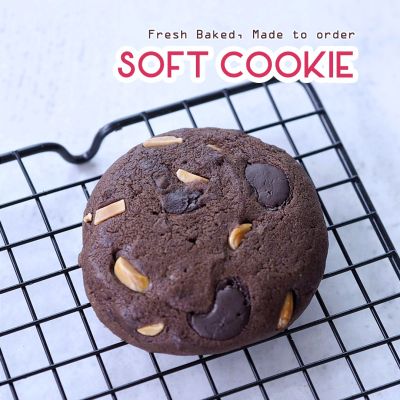 🍪 คุกกี้นิ่ม อัลมอนด์ช็อกโกแลต premium soft cookies almond & dark chocolate